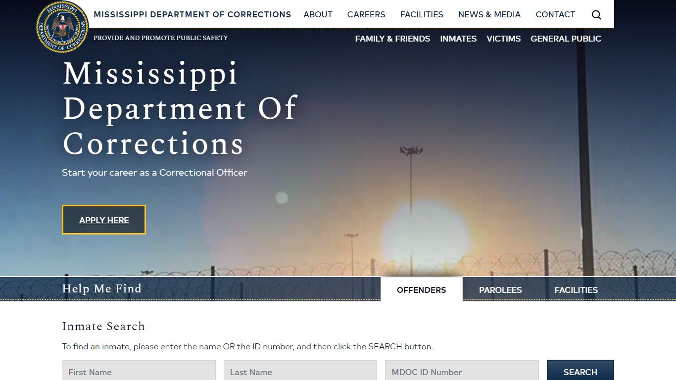 Home | Mississippi Department of Corrections